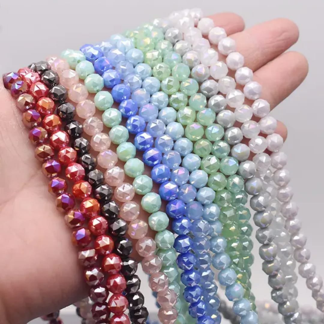 RED color 120 pcs in line of 4mm faceted crystal glass beads washable flat lose spacer beads for jewelry making bracelet necklace accessories crystal for clothes embroider design